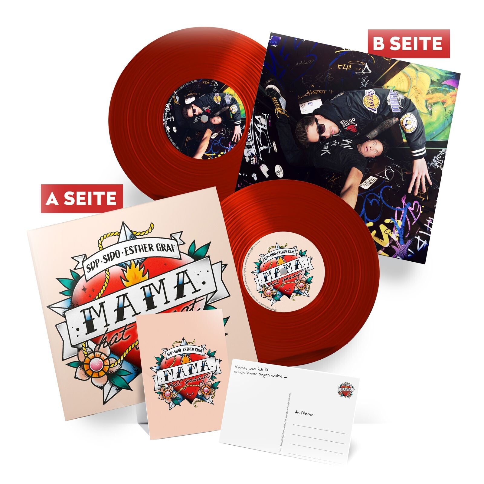 SDP, Sido, Esther Graf Mama hat gesagt 7" Single + Postkarte 356167